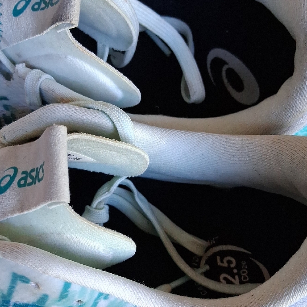 ASICS Mens's Noosa Tri  White and Aqua Athletic Shoes - Picture 11 of 14